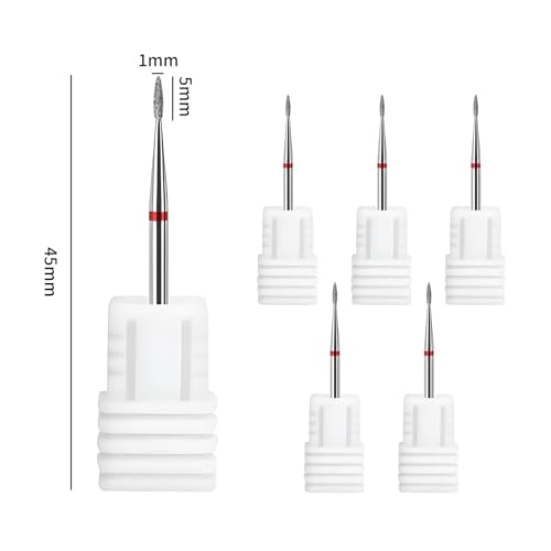 Diamant Nagelfräser Bits Set – 6 Stück Profi Aufsätze für optimale Maniküre & Pediküre!