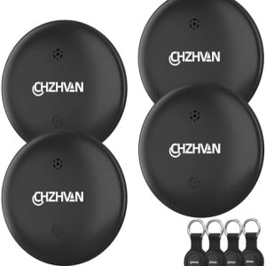 Google Zertifizierter Android Smart Tracker Tag – Bluetooth Schlüsselfinder für Gepäck & Brieftaschen, 4er Pack mit aust