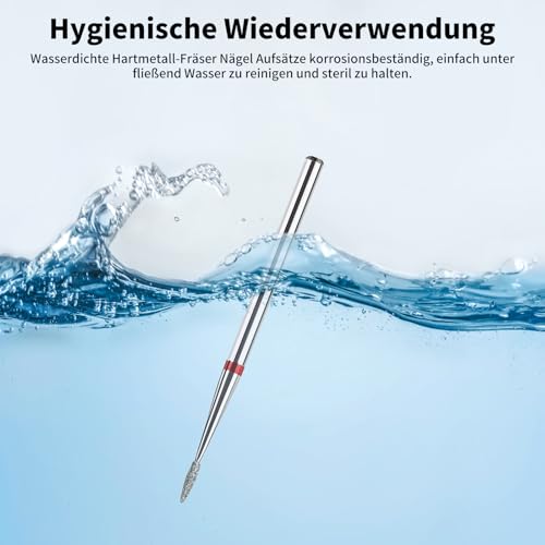 Diamant Nagelfräser Bits Set – 6 Stück Profi Aufsätze für optimale Maniküre & Pediküre!