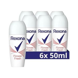 Rexona Deo Roll-On Flower Fresh – 6x50 ml Frische mit blumigem Duft für den täglichen Schutz