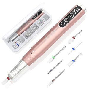 Kredioo Kabelloser Nagelfräser 35000 u/Min – Perfektes Maniküre & Pediküre Set mit 6 Keramik Bits für Anfänger & Profis