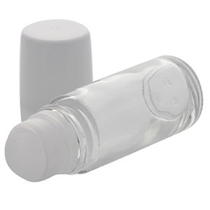 Kosmetex Deostick Glas-Flaschen 50ml im 3er Set – Leerer Roll-On Deo-Roller zum Selbstbefüllen für DIY Kosmetik