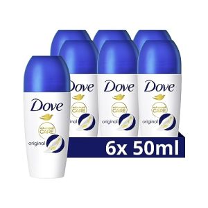 Dove Anti-Transpirant Deo Roll-On Original – 24h Schutz & Pflege für jeden Tag, 6er Pack (6 x 50ml)