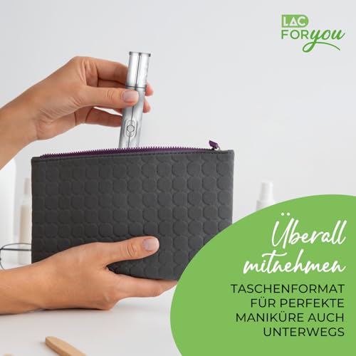 Tragbarer Nagelfräser USB-C von – Elektrische Nagelfeile in 4 Geschwindigkeiten für perfekte Maniküre & Pediküre, weiß