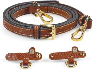 GoBene Leder Taschengurt für Longchamp Mini Taschen – Verstellbarer Umhängetaschen Gurt 107-123cm, ideal für stilvolle S