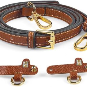GoBene Leder Taschengurt für Longchamp Mini Taschen – Verstellbarer Umhängetaschen Gurt 107-123cm, ideal für stilvolle S