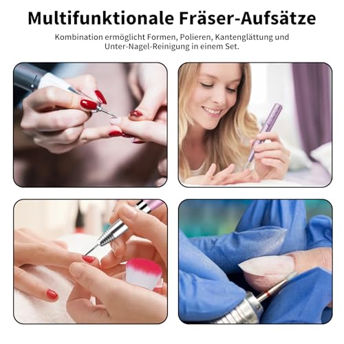 Diamant Nagelfräser Bits Set – 6 Stück Profi Aufsätze für optimale Maniküre & Pediküre!