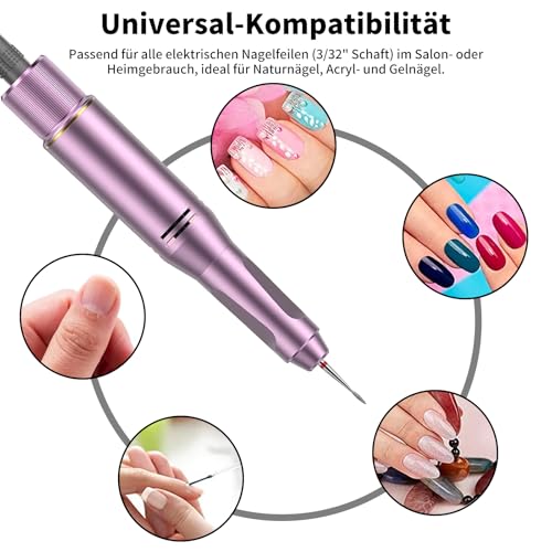 Diamant Nagelfräser Bits Set – 6 Stück Profi Aufsätze für optimale Maniküre & Pediküre!