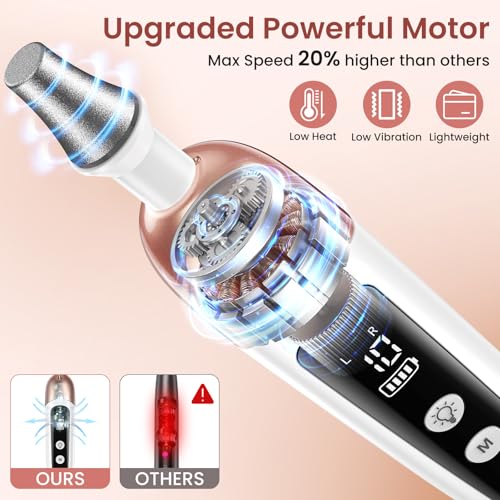 Maniküre/Pediküre Set von : Kabelloser Nagelfräser mit 6 Aufsätzen und LED Licht für perfekte Hände- und Fußpflege