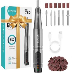 COSLUS Kabelloser Nagelfräser 11 in 1 – Professionelles Maniküre-Set für Gelnägel, Pediküre und Hornhautentfernung zuhau