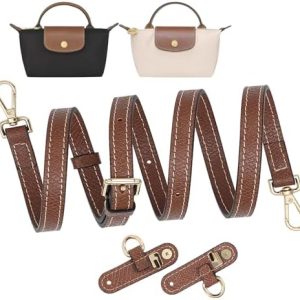 LOUKAYCCI Verstellbarer Rindsleder Crossbody-Gurt für Longchamp Le Pliage Mini – Perfekt für stilvolles Tragen unterwegs